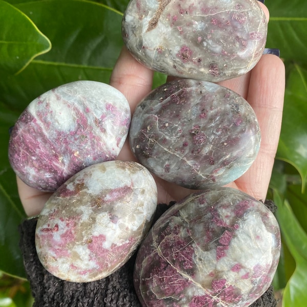Rubellite Palm Stone, Rubellite, Pink Tourmaline, Qty. 1