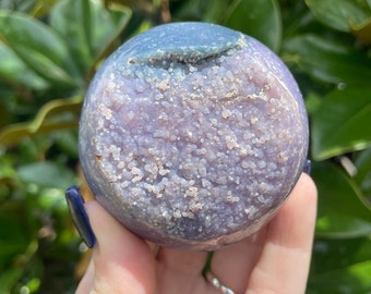 Grape Agate, Grape Agate Sphere, Botryoidal Purple Chalcedony