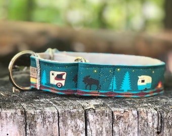 RV life Martingale Dog Collar, Adventure Martingale Dog Collar, outdoors dog collar, Retro RV, Vintage RV Camper