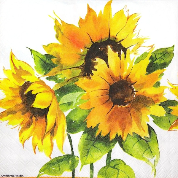 Sunflower Napkins Etsy