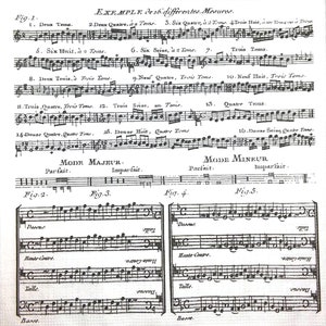 M762 # 3 serviettes en papier pour découpage, papier peint artisanal, motif notes de musique noir et blanc
