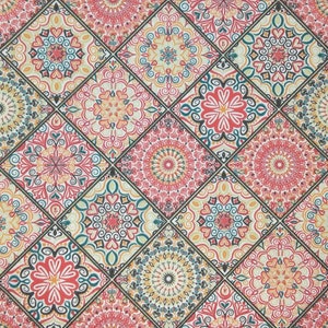 M177# 3 pezzi di tovaglioli di carta singoli per decoupage, fazzoletti artigianali, piastrelle rosa motivo spagnolo