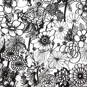 M583# 3 stuks enkele papieren servetten voor decoupage, knutselpapier, zwart-wit bloemenpatroon