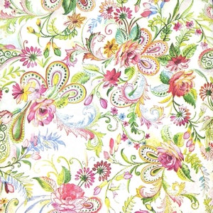 M219 # 3 Stück Papierservietten einzeln für Decoupage, Bastelgewebe, Paisley Ornamente Blumen Zigeuner Muster