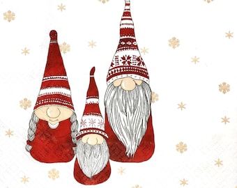 3 Servietten Weihnachten Little Elves kleine Elfen