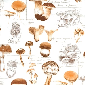 P833# 3 Pieces Of Single Paper Napkins for Decoupage, Craft Tissue, Autumn Boletus And Other Mushrooms Pattern On White Background