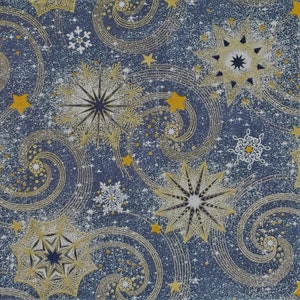 Q592# 3 stuks enkele papieren servetten voor decoupage, knutselpapier, zilveren sneeuwvlokken en sterrenpatroon op donkerblauwe achtergrondgeluid