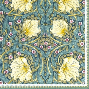 P244# 3 serviettes en papier simples pour découpage, papier de soie artisanal, fleurs de tulipes blanches, feuilles bleu-vert, motif ornemental sur fond sombre