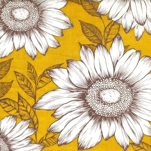 R170# 3 pezzi di tovaglioli di carta singoli per decoupage, fazzoletti artigianali, motivo floreale di girasole bianco su sfondo arancione