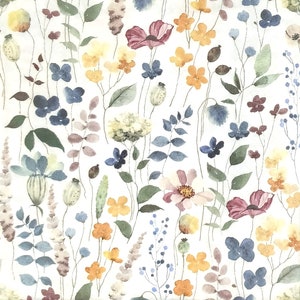 Q712 # 3 Stück einzelne Papierservietten für Decoupage, Bastelgewebe, Herbst Rustikale Farben Mini Blumen und Blätter Muster