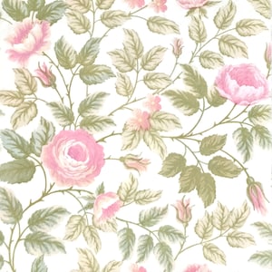 M014# 3 stuks enkele papieren servetten voor decoupage, tissuepapier, pastelgroen roze bloemenpatroon