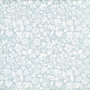 P733 # 3 serviettes en papier pour découpage, papier peint artisanal, motif vert menthe scintillant avec fleurs blanches