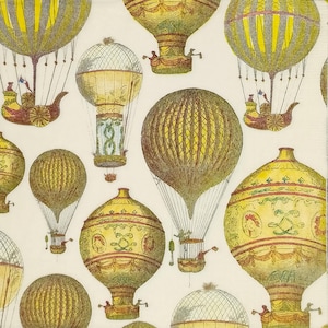 M174 # 3 Stück einzelne Papierservietten für Decoupage, Papiertaschentücher, alter Heißluftballon Flock