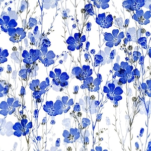 P316# 3 pezzi di tovaglioli di carta singoli per decoupage, carta velina, motivo a fiori di lino blu scuro su sfondo bianco