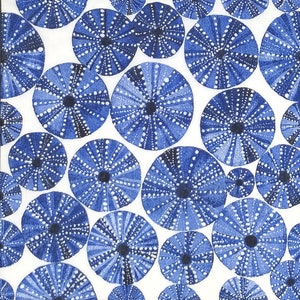 R290# 3 pezzi di tovaglioli di carta singoli per decoupage, fazzoletti artigianali, motivo ornamentale rotondo bianco blu