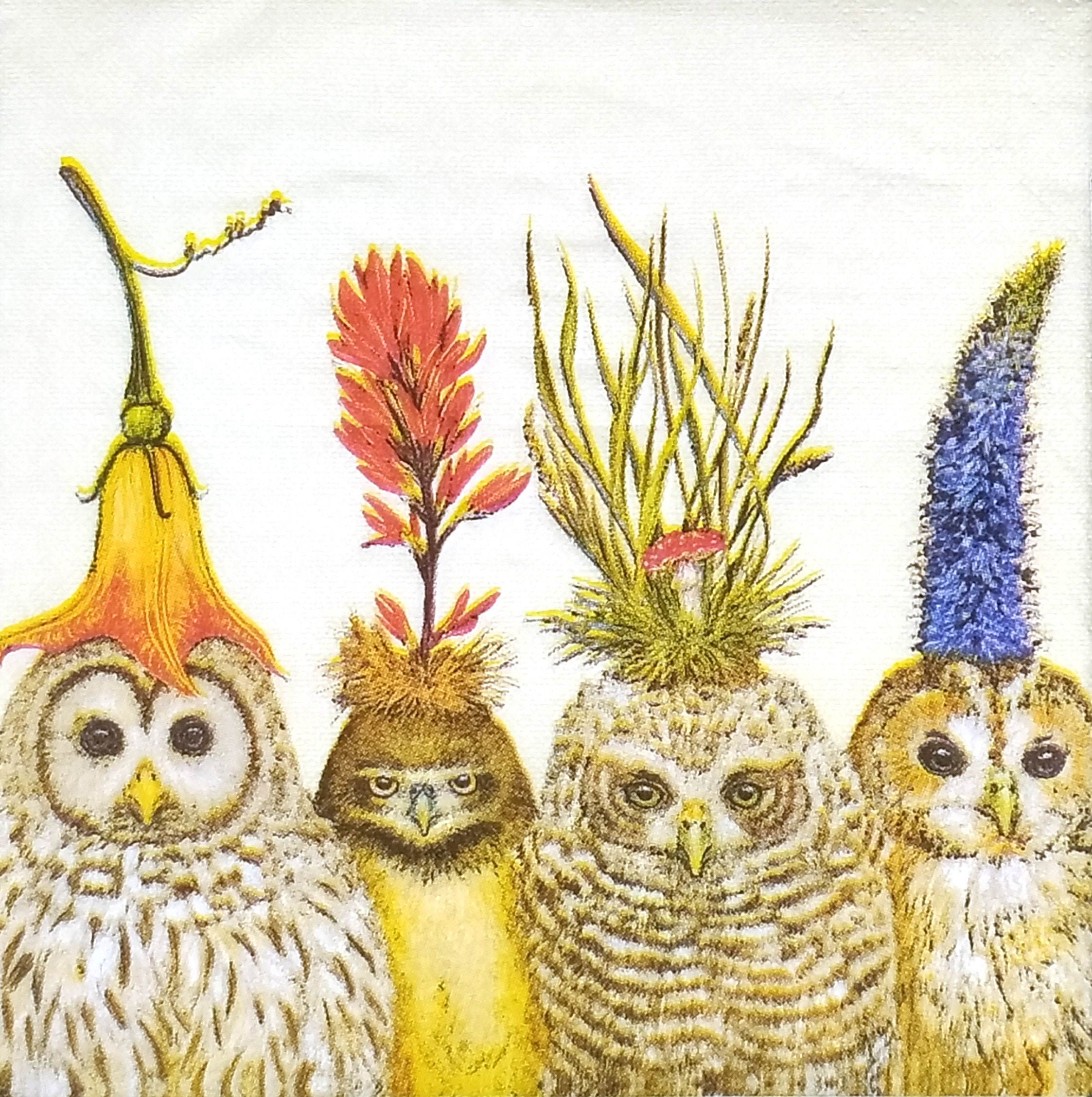 S504# 3 Pieces of SMALL Single Paper Napkins for Decoupage