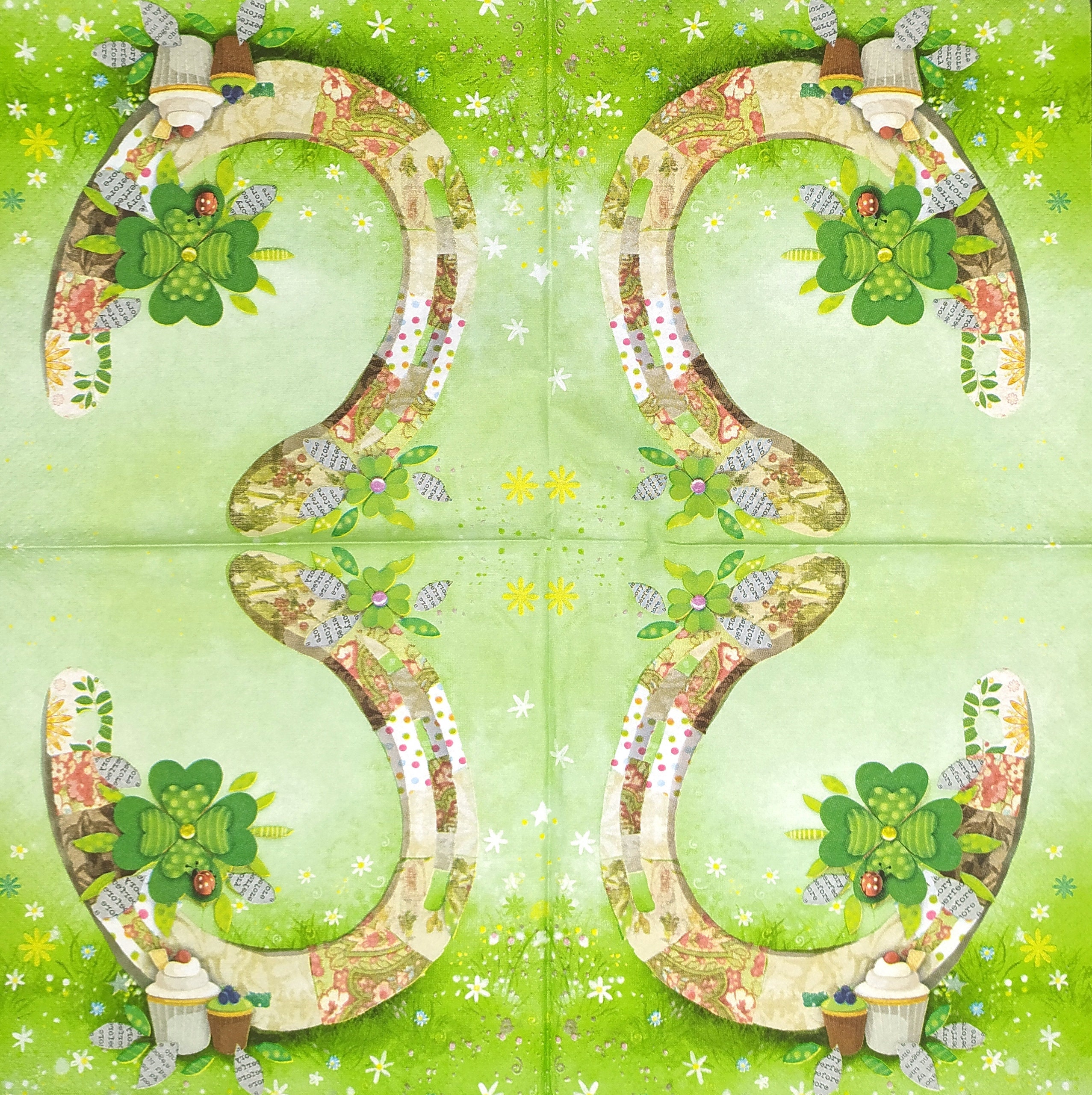 Daisy - Tovaglioli di carta velina a 3 veli, motivo floreale, per decoupage e pranzo, 33 x 33 cm, confezione da 20 (farfalle colorate con fiori