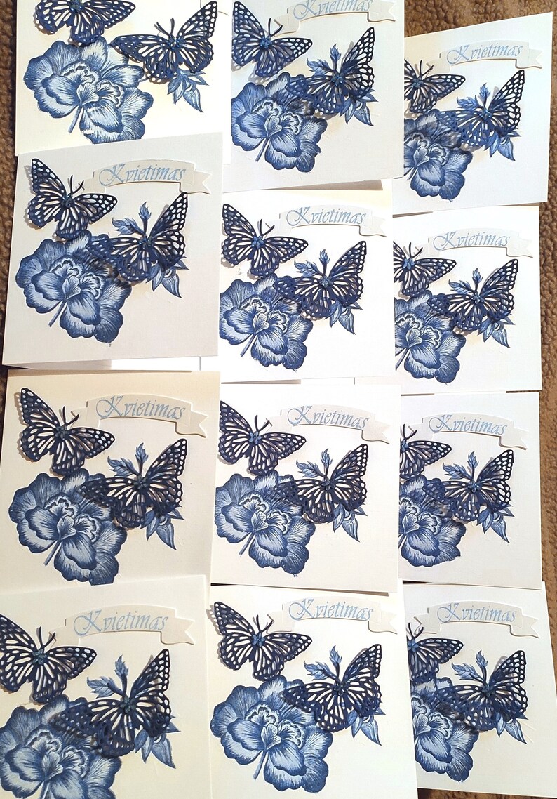 M457 3 Pieces of Single Paper Napkins for Decoupage, Craft Tissue, Blue