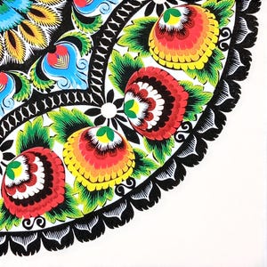 R034# 3 stuks enkele papieren servetten voor decoupage, knutselpapier, oranjegeelgroen geschilderde mandala Pools ornament op crème
