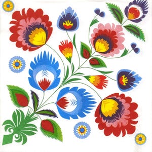 M103# 3 pezzi di tovaglioli di carta singoli per decoupage, fazzoletti artigianali, motivo di ornamenti di fiori colorati