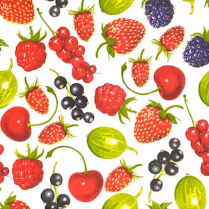 P187# 3 sztuki pojedynczych serwetek papierowych do decoupage&#39;u, papier rzemieślniczy, czerwony niebieski truskawka borówka, malina, czarna porzeczka wzór na białym