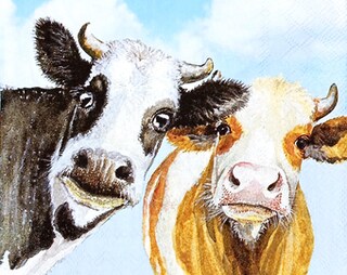 Guardanapos Temáticos Cowboy - Estampa Vaca Para Festas Western E Chá De Bebê