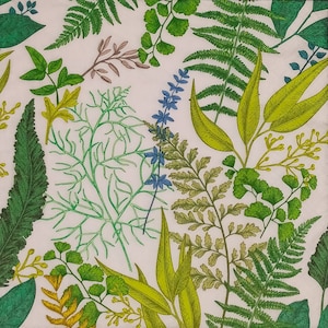 T319# 3 pezzi di tovaglioli di carta riciclata singoli per decoupage, fazzoletti artigianali, motivo foglie di felce verde foresta su rosa