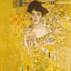 M580# 3 pezzi di tovaglioli di carta singoli per decoupage, fazzoletti artigianali, ritratto dipinto di Adele Bloch-Bauer di Gustav Klimt