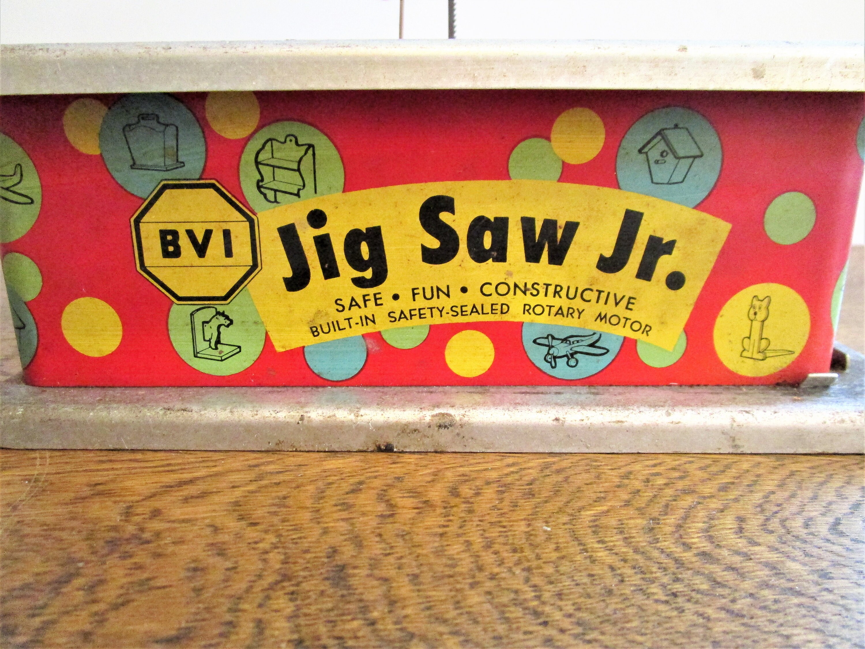 Antique Tin Toy Jig Saw - Jig Saw Jr. - BVI - Burgess