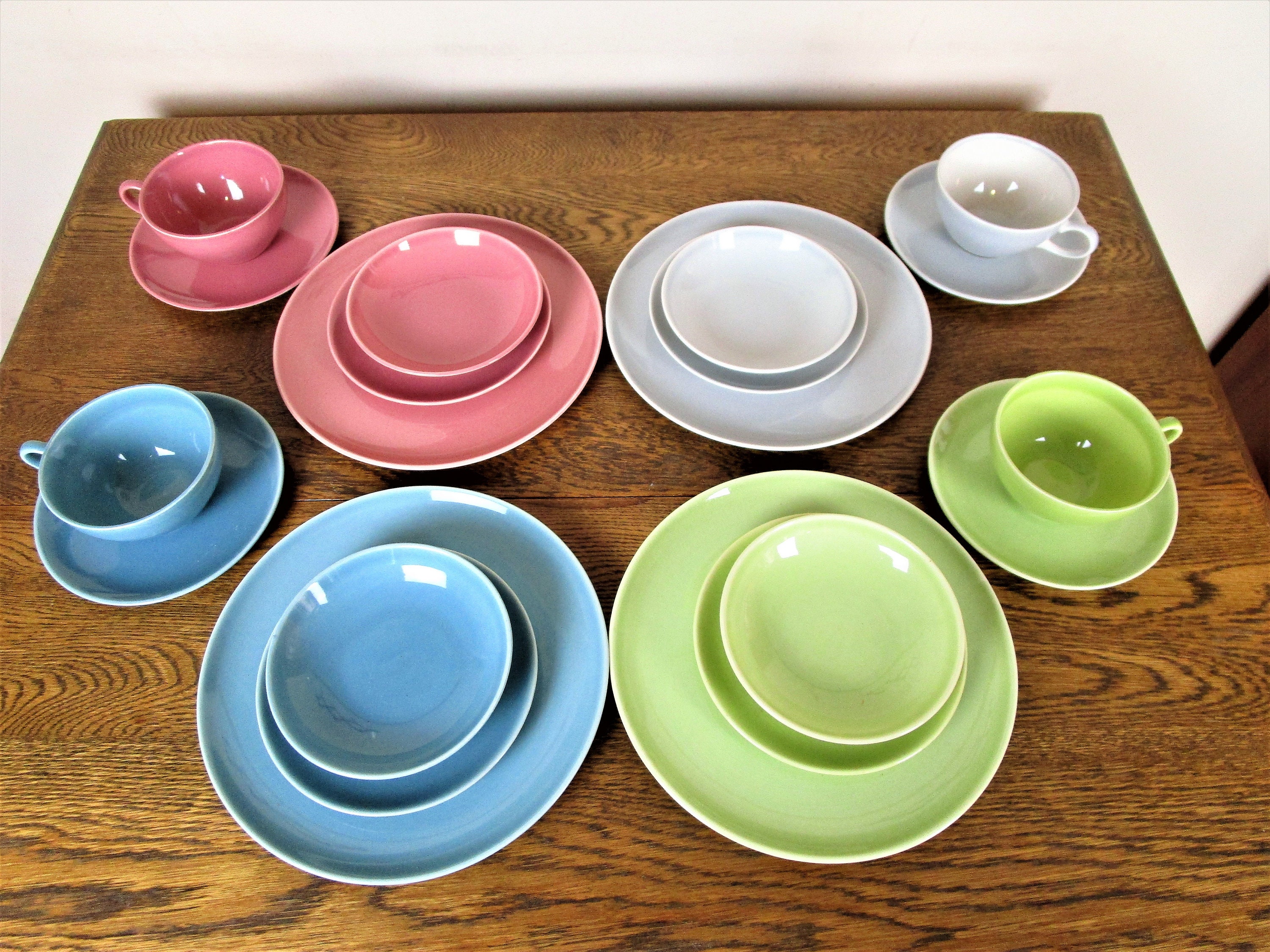 Vintage Harmony House Symphony Pastel Dinnerware 20 Pc Set Etsy France