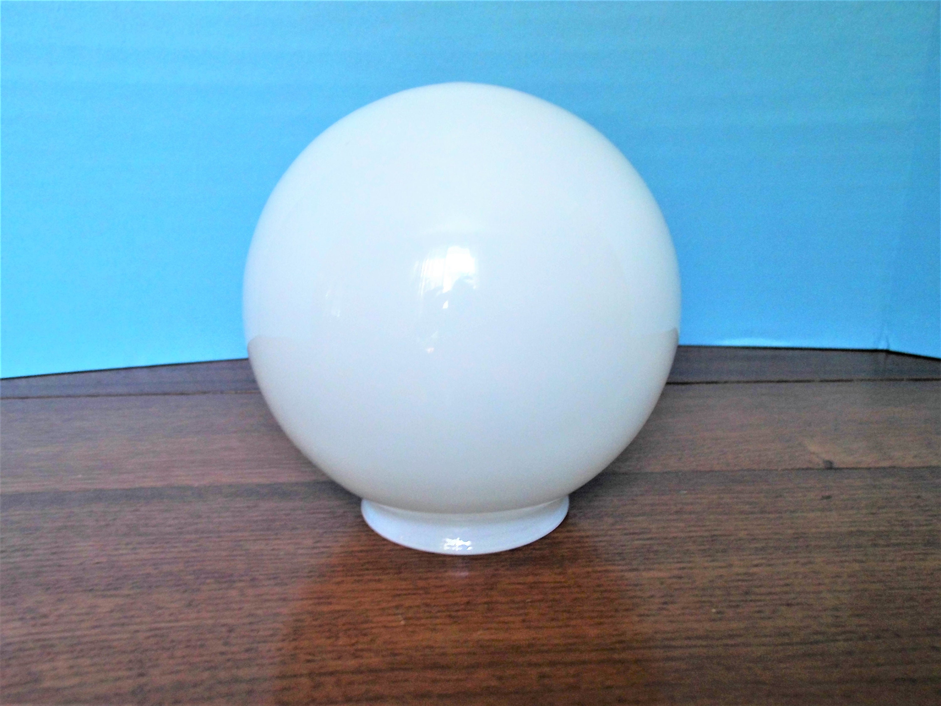 Genuine Vintage Milk Glass Round Globe Shade 5 Etsy