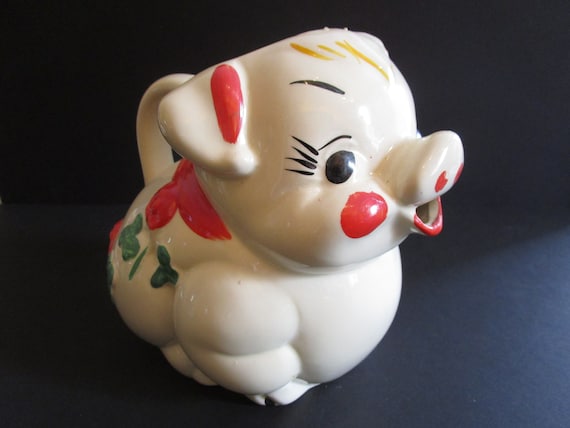 Vintage Shawnee Smiley Pig Pitcher - Water Pitcher - 8 Inch