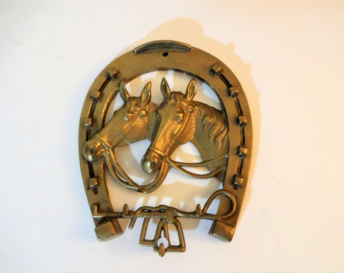 Lucky Solid Brass Horse Shoe Key Rack Brass Horse Wall Etsy