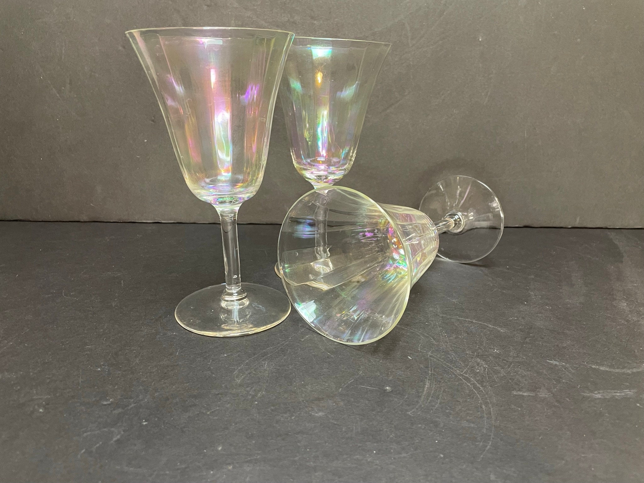 Iridescent Large Wine Glasses Set - The Wine Savant Whimsy and Nostalgia Large R