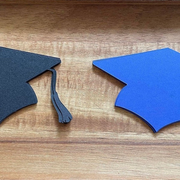 Graduation Caps Set of 20, Graduation Die Cuts, Graduation Cap Cutouts, Paper Die Cuts, Graduation Hat Die Cuts