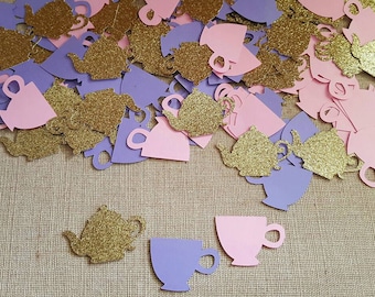 150 Teacup Confetti, Alice in Wonderland Confetti, Tea Party Confetti,  Birthday, Girls Birthday Confetti
