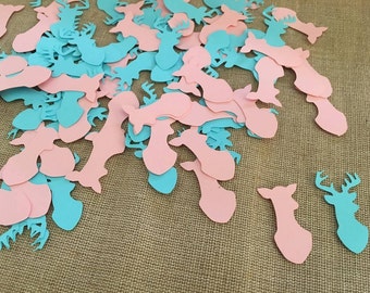 100 Piece Buck or Doe Confetti, Gender Reveal Confetti, Boy or Girl Confetti, Baby Shower Confetti, Buck or Doe Wedding, Wedding Confetti