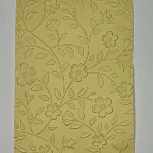 Set of 5 Embossed Flower & Foliage Design Cards, Card Making, Embossed Cards, Embossed Paper, 3D Embossing Card, Card Topper, Scrapbooking