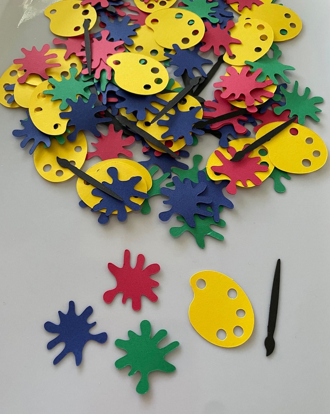 125 Piece Art Confetti, Paint Party, Artist Party, Art Party Decor