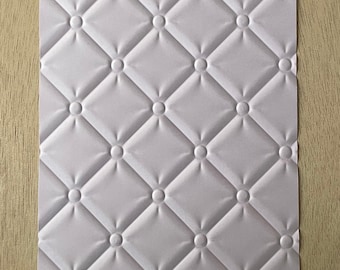 Set of 5 Embossed Tufted Design Cards, Card Making, Embossed Cards, Embossed Paper, 3D Embossing Card, Card Topper, Scrapbooking