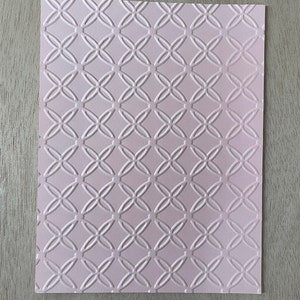 Set of 5 Embossed Diamond Grid Design Cards, Card Making, Embossed Cards, Embossed Paper, 3D Embossing Card, Card Topper, Scrapbooking