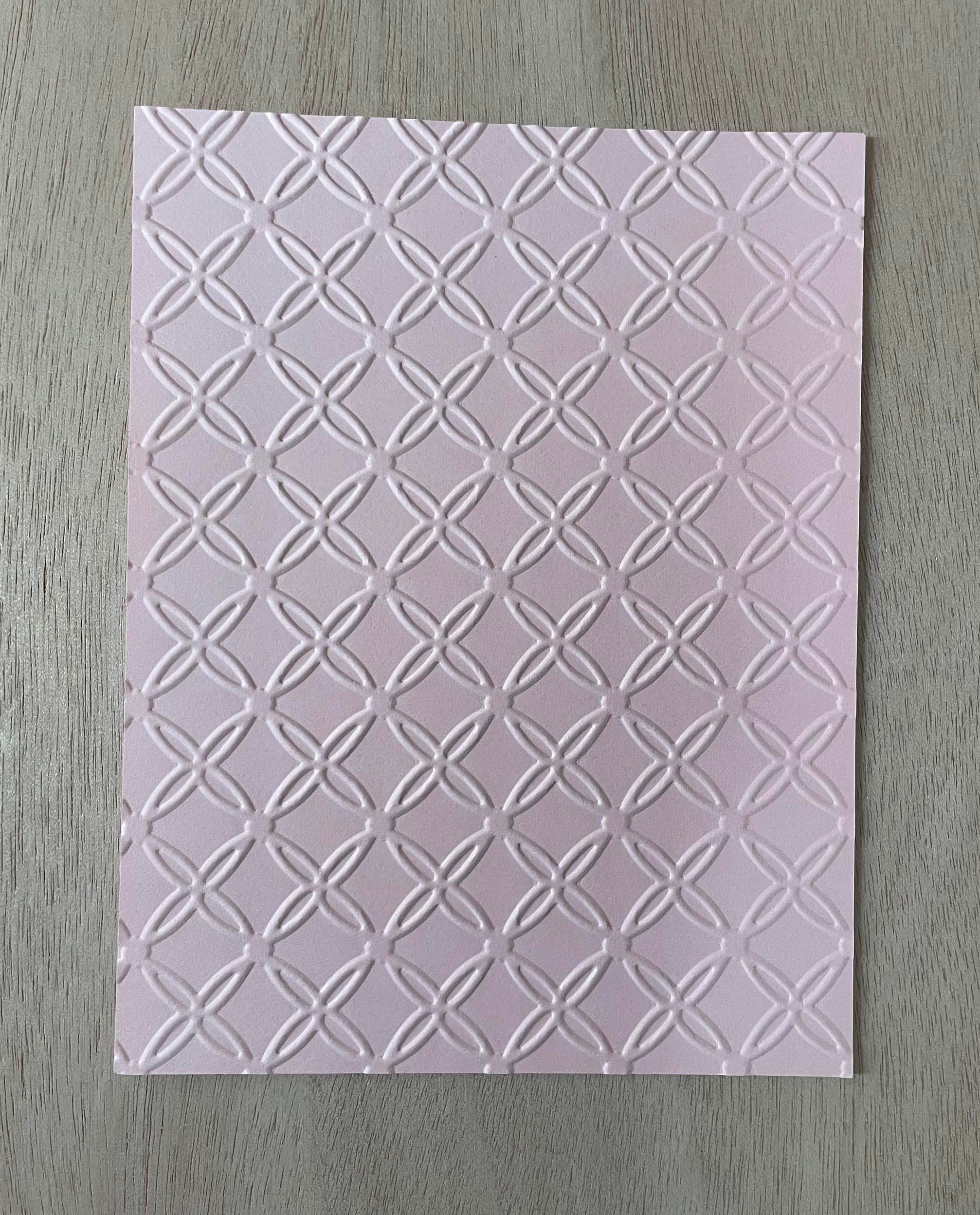 Set of 5 Embossed Diamond Grid Design Cards, Card Making, Embossed ...