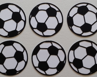 Pack of 10 Soccer Ball Die Cuts, Cut Outs, Available in 1 to 6.5 Inch ...
