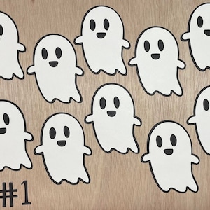 Ghost Die Cut Set of 10, Halloween Ghost Die Cuts
