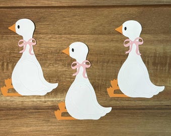 Silly Goose Die Cut Set of 3, Sitting Goose, Silly Goose Birthday, One Silly Goose