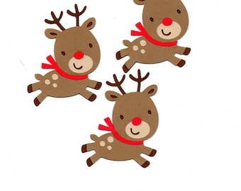 Reindeer die cut piece set of 3