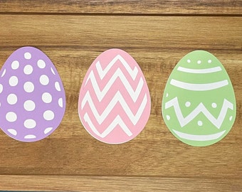 Easter Egg Die Cut Set of 5, Layered Easter Eggs, Decorative Easter Eggs, Easter Die Cuts