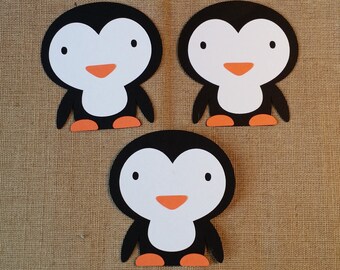 Juego de 3 figuras troqueladas de pingüinos