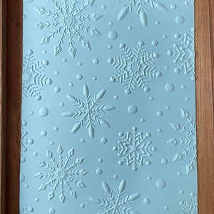 Set of 5 Embossed Snowflake Cards, Card Making, Embossed Cards, Embossed Paper, 3D Embossing Card, Card Topper, Scrapbooking