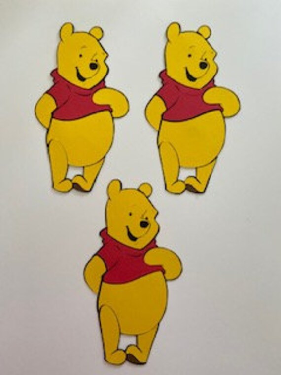 Winnie the Pooh Die Cut Set of 3, Winnie the Pooh party, Winnie The Pooh birthday, die cuts Il_570xn
